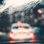 hydroplaning on rainy roads, car in rain